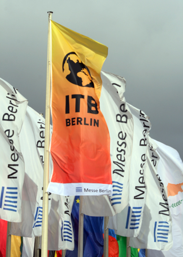 Werbeflaggen für die ITB in Berlin, Copyright Karsten-Thilo Raab