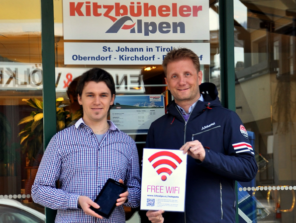 Gernot Riedel und Andreas Unterberger präsentieren einen der neuen Hotspots in den Kitzbüheler Alpen. .