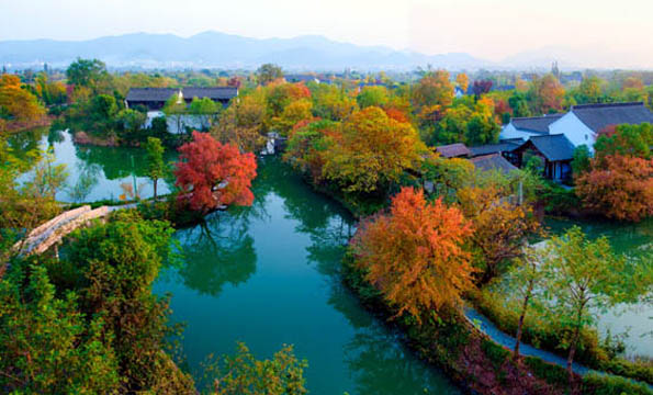 Herbstliche Atmosphäre in den Xixi Feuchtgebieten ( Foto Hangzhou Tourism Commission)