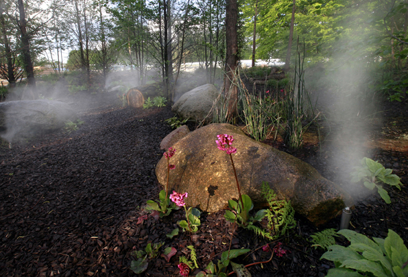 Faszinierende Pflanzenwelt in Dunst und Nebel auf der igs 2013. (Foto: Andreas Bock)