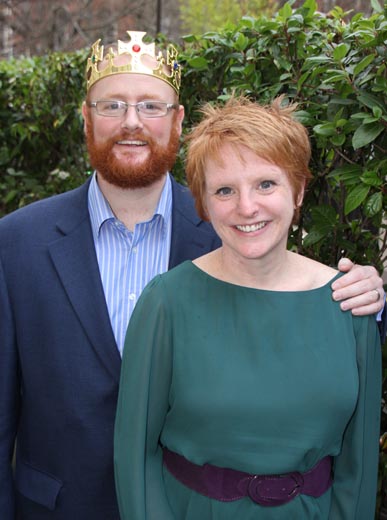 Als King Ginger rührt Alan Hayes gemeinsam mit seiner Frau Claire die Werbetrommel für die Redhead Convention, (Foto: Karsten-Thilo Raab)