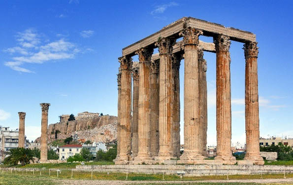 Griechisch, antik und sehenswert: Der Tempel des Olympischen Zeus.