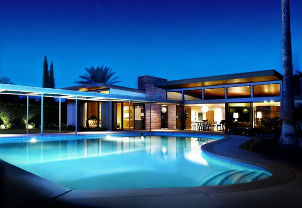 Eine der architektonischen Besonderheiten in Palm Springs: Das ehemalige Wohnhaus von Frank Sinatra. 