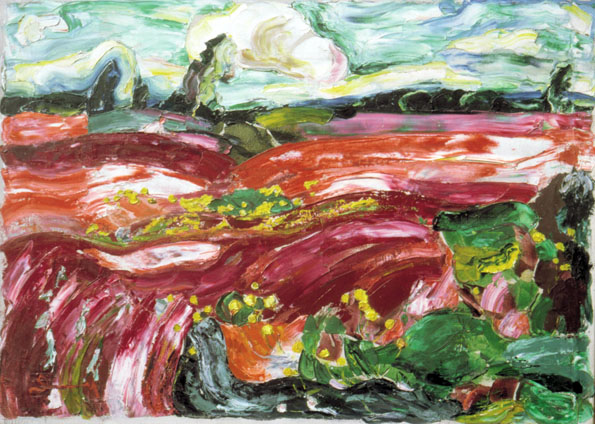 Willy Dammasch war ein bedeutender Maler des Expressionismus, er ließ sich 1922 in Worpswede nieder. (Foto: Willy Dammasch, Moorwiesen, 1932, Privatbesitz)