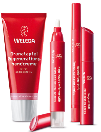 Fünf Granatapfel-Handpflege-Verwöhnsets von Weleda Naturkosmetik warten ebenfalls auf ihre Gewinner.