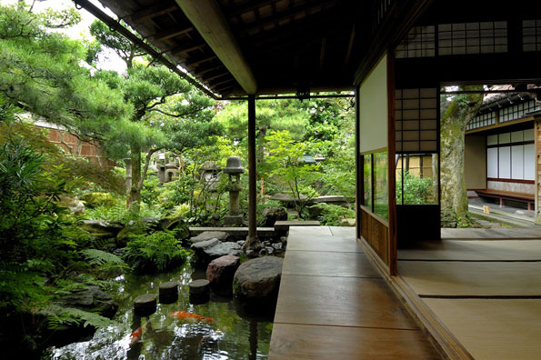 Ein Blick in eine Residenz der Samurai in Nagamachi. 