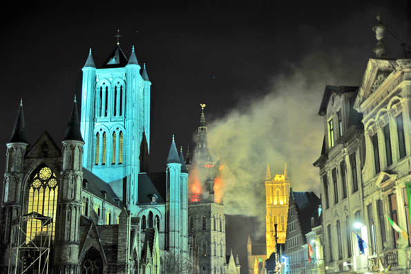 Das belgische Gent wird  vom 29. Januar bis 1. Februar 2015 im Rahmen eines Lichtfestival prachtvoll illuminiert. (Foto Flandern Tourismus)