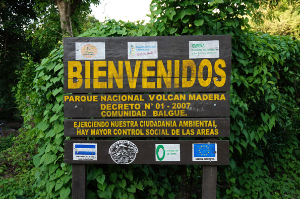 Ein Schild heißt die Besucher von Balgüe willkommen. (Foto Aran Son)