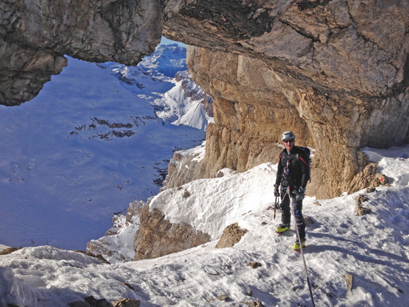 Der neue Klettersteig in Cortina d'Ampezzo führt lawinengeschützt zum Gipfel der Tofana di Mezzo.