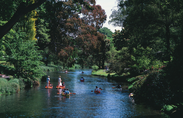 Auf dem Avon River ist eine Paddeltour fast schon obligatorisch. (Foto  Tourism New Zealand)