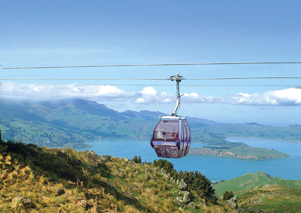 Mit der Christchurch Gondola lassen sich atemberaubende Ausblicke genießen. (Foto Tourism New Zealand)