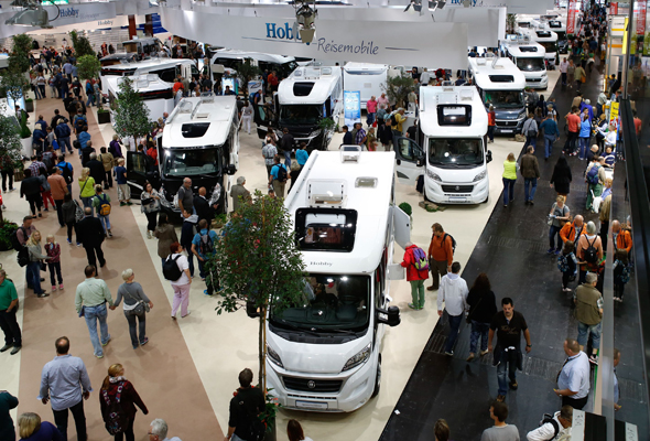Der Caravan Salon in Düssledorf hat sich längst zur weltgrößten Messe für Wohnmobile und Campingwagen aufegeschwungen. (Foto Messe Düsseldorf/Tillmann)