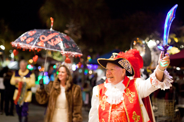 Der Mardi Gras ist auch in diesem Teil Floridas ein gigantisches Straßenfest. 