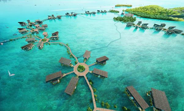 Ein bisschen wie im Kinofilm Avatar – die Louvre Hotels Group eröffnet Anfang 2016 ein Luxusresort im weltgrößten Öko-Themenpark in Indonesien. (Foto: Funtasy Island)