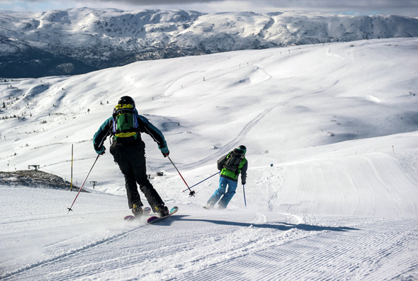 Sanfte Hügel prägen das Wintersportgebiet in Voss. (Foto Sverre Hjørnevik)
