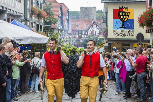 Winzerfest in Besigheim: Besigheim am Zusammenfluss von Neckar und Enz wird als schönster Weinort Deutschlands bezeichnet. (Foto: djd)