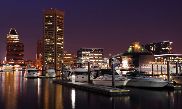 Baltimore in Maryland war die erste Stadt der USA mit gasbetriebenen Laternen. 
