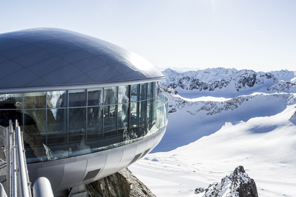 Das 3.440 ist Österreichs höchstes Café. (Foto Pitztaler Gletscher)