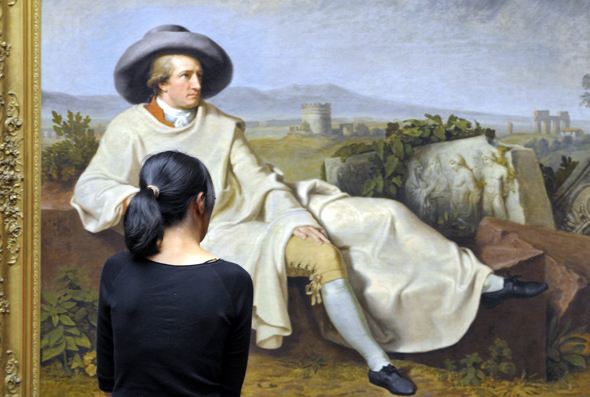 Im Frankfurter Städel-Museum ist das berühmte Bild des Dichters, "Goethe in der Campagna", von Johann Heinrich Wilhelm Tischbein zu sehen. (Foto: Holger Ullmann)