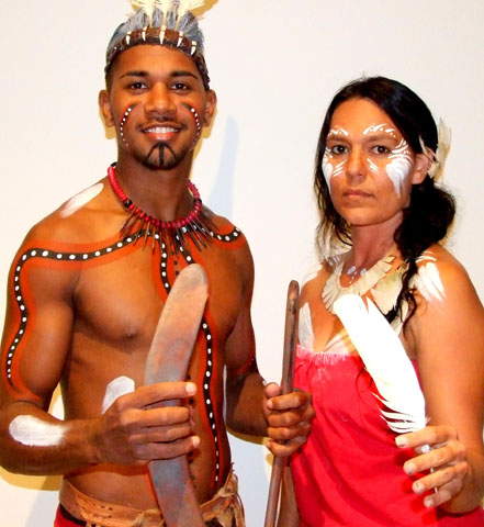 Zelebrieren alte Riten: Aboriginal Tänzer in Queensland. (Foto Katharina Büttel)