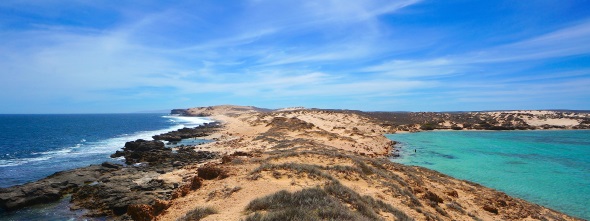 Prächtiges Panorama vom Surf Point Sanctury ( Foto Hartog Island Homestead)