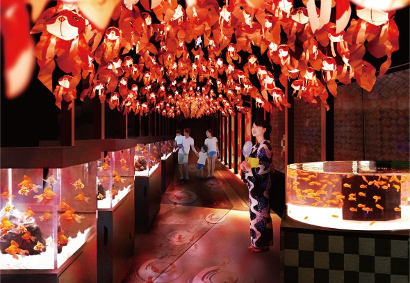 Das Sumida Aquarium in Tokio zeigt gleich 23 verschiedene Zuchtformen der beliebten Goldfische. 