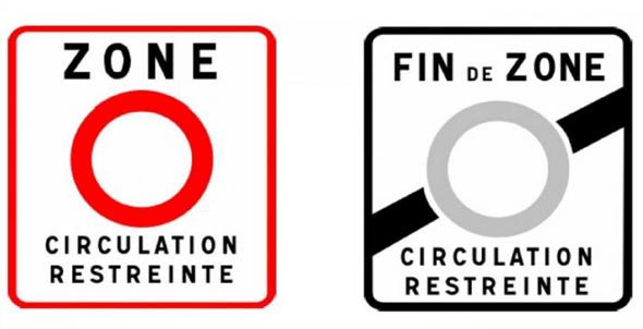Dieser Schilder markieren den Anfang und das Ende einer französischen Umweltzone. (Foto Crit-Air.fr-Green-Zones-GmbH)