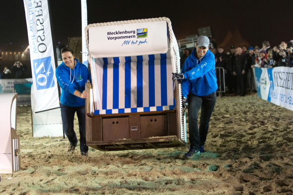 Höhepunkt des Winterstrandkorbfestes ist Weltmeisterschaft im Strandkorbsprint. - Foto Andreas Dumke